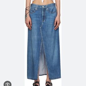 rag & bone Miramar Clara midi denim skirt in Cameron